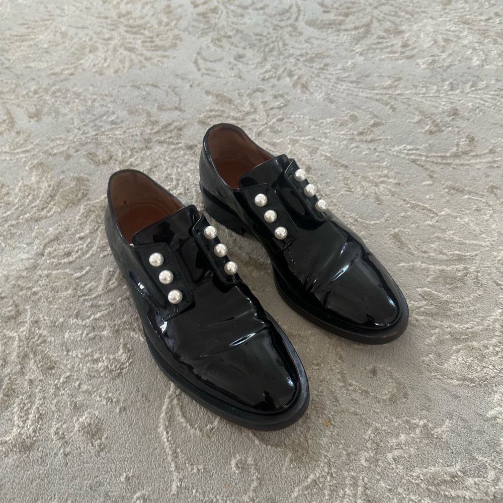 Givenchy Black Loafers with Pearl Accents